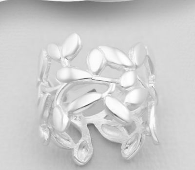 925 Sterling Silver Leaf Ring