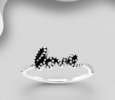 925 Sterling Silver Oxidized 