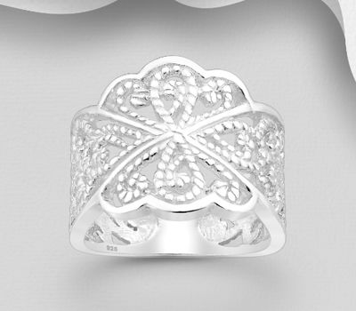 925 Sterling Silver Filigree Ring