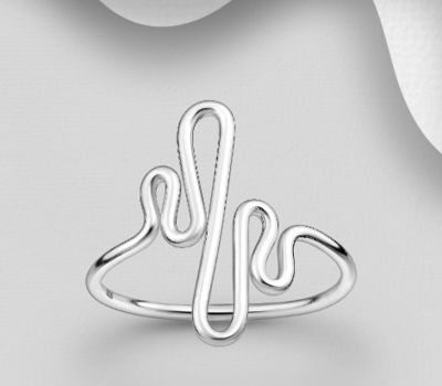 925 Sterling Silver Wavy Ring