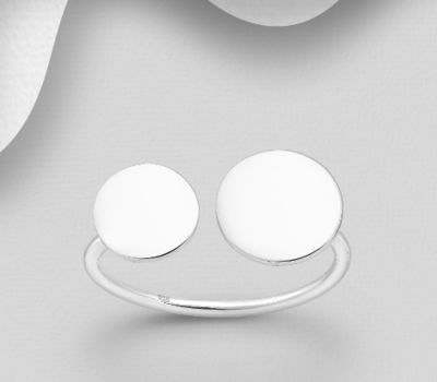 925 Sterling Silver Adjustable Circle Ring