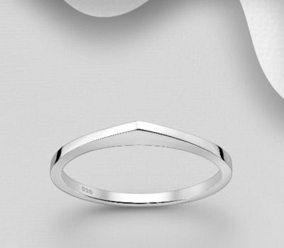 925 Sterling Silver Chevron Ring