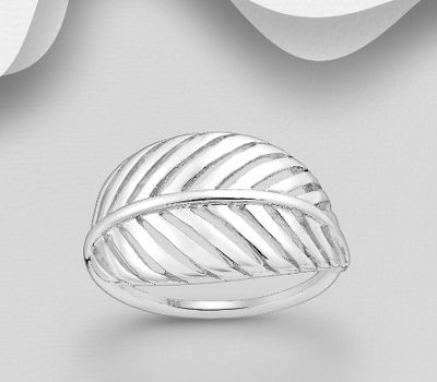 925 Sterling Silver Leaf Ring