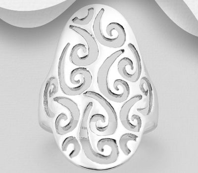 925 Sterling Silver Swirl Ring