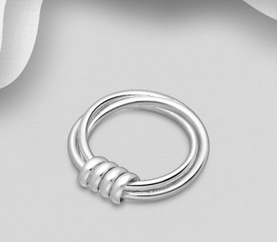925 Sterling Silver Links Ring