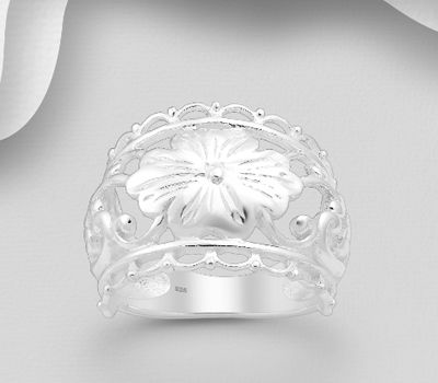 925 Sterling Silver Flower Ring