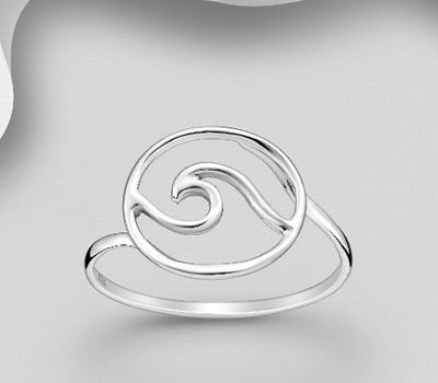 925 Sterling Silver Wave Ring