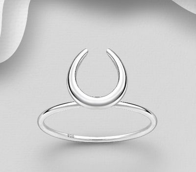 925 Sterling Silver Horn Ring