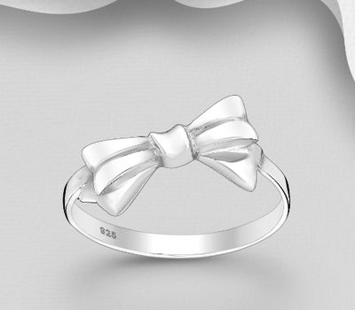 925 Sterling Silver Bow Ring