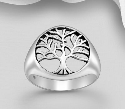 925 Sterling Silver Tree Of Life Ring