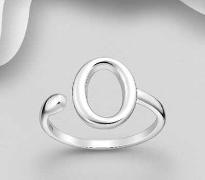 925 Sterling Silver Adjustable Oval Ring