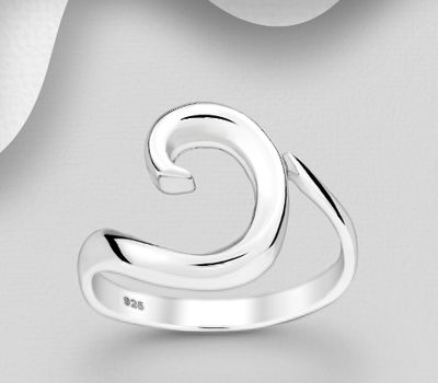 925 Sterling Silver Wave Ring