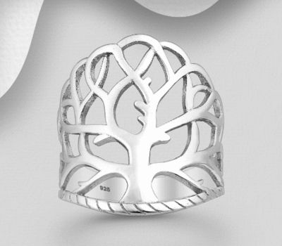 925 Sterling Silver Tree Of Life Ring
