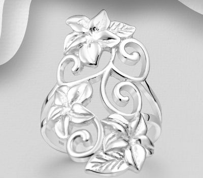 925 Sterling Silver Flower Ring