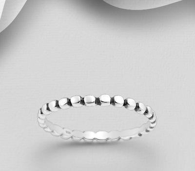 925 Sterling Silver Oxidized Ball Ring