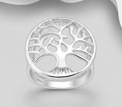 925 Sterling Silver Tree Of Life Ring