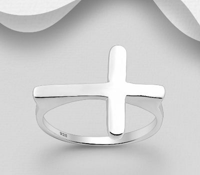 Malın səhifəsinə keç 925 Sterling Silver Cross Ring