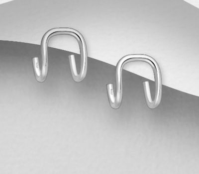 925 Sterling Silver Push-Back Earrings