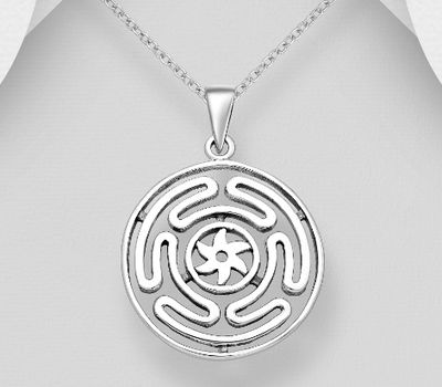 925 Sterling Silver Oxidized Pendant