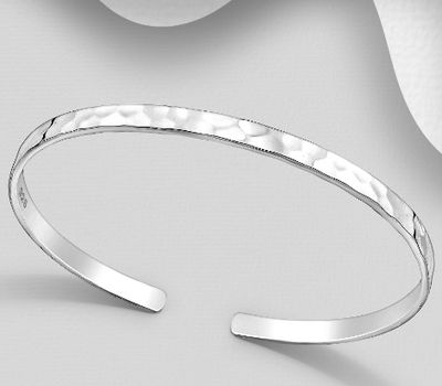 925 Sterling Silver Hammered Cuff