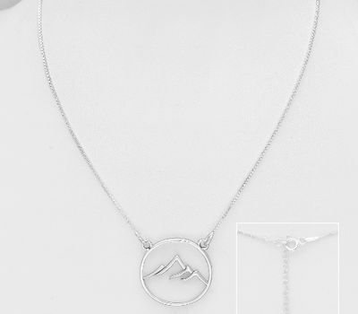 925 Sterling Silver Mountain Necklace