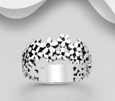 925 Sterling Silver Flower Ring