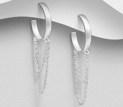 925 Sterling Silver Push-Back Earrings