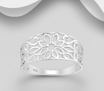 925 Sterling Silver Flower Ring