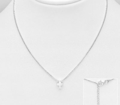 925 Sterling Silver Necklace with Small Cross Charm