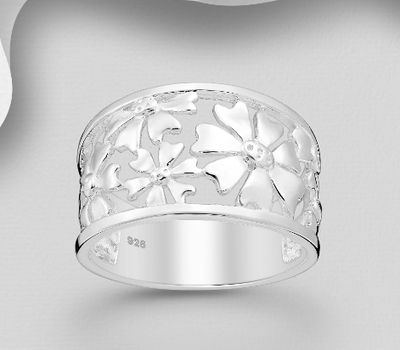 925 Sterling Silver Flower Ring