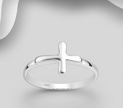 925 Sterling Silver Cross Ring