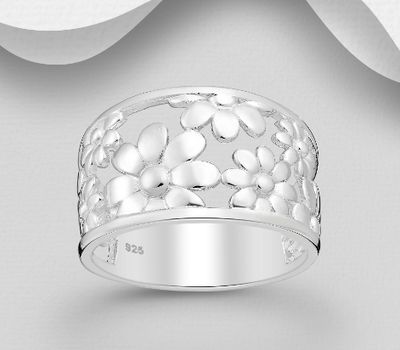 925 Sterling Silver Flower Ring