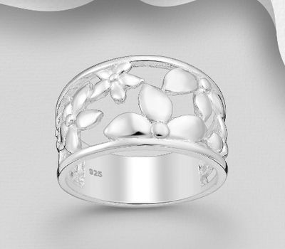 925 Sterling Silver Flower Ring