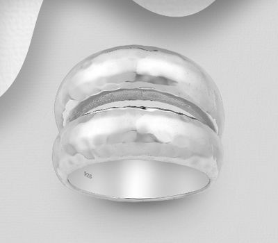 925 Sterling Silver Hammered Ring