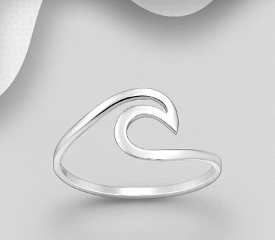 925 Sterling Silver Wave Ring