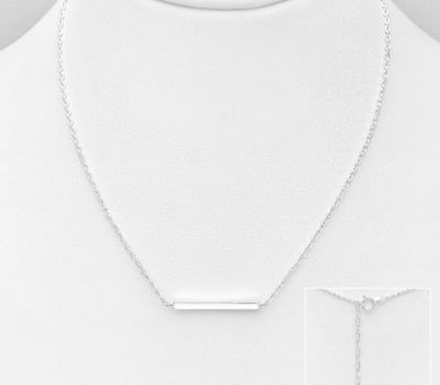 925 Sterling Silver Bar Necklace