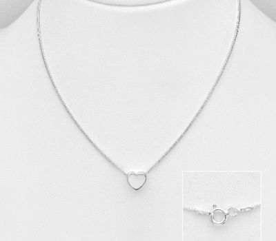 925 Sterling Silver Heart Necklace