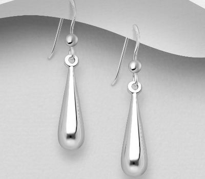 925 Sterling Silver Long Drop Earrings