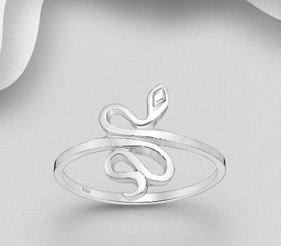 925 Sterling Silver Snake Ring