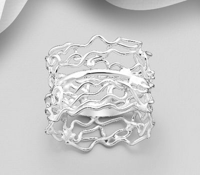 925 Sterling Silver Mesh Ring