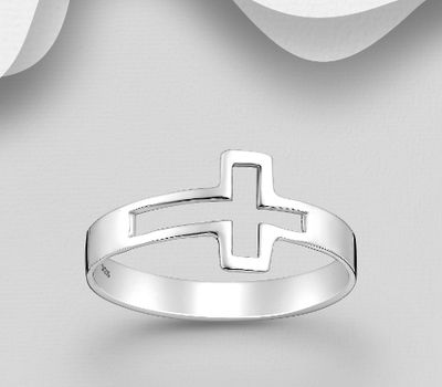 925 Sterling Silver Cross Ring