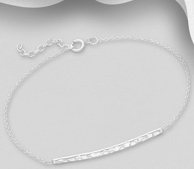 925 Sterling Silver Hammered Bracelet
