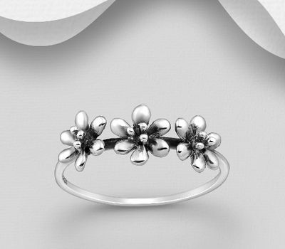 925 Sterling Silver Flower Ring