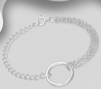 925 Sterling Silver Circle Bracelet