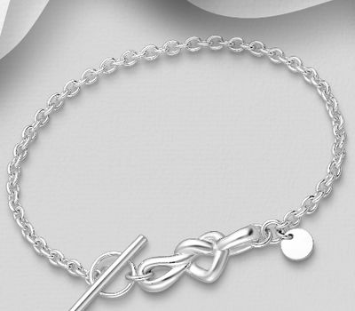 925 Sterling Silver Love Knot Bracelet