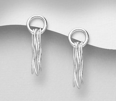 925 Sterling Silver Wire Push-Back Earrings