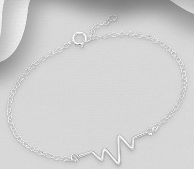 Şəkli böyütmək üçün tiklayın 925 Sterling Silver Pulse Bracelet