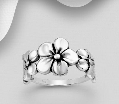 925 Sterling Silver Flower Ring