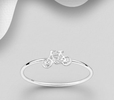 925 Sterling Silver Bicycle Ring