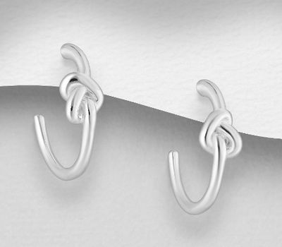 925 Sterling Silver Push-Back Love Knot Earrings